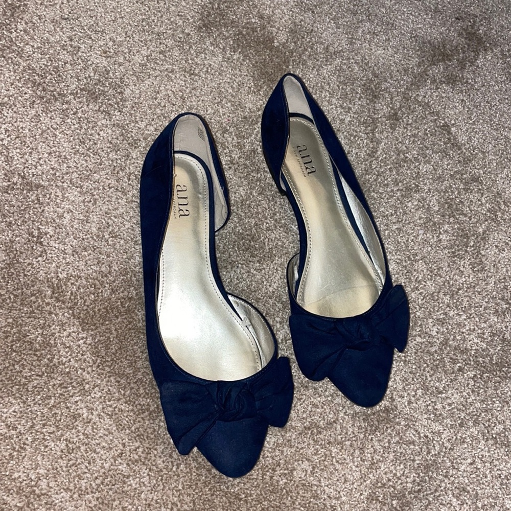 ANA Blue flats with bow